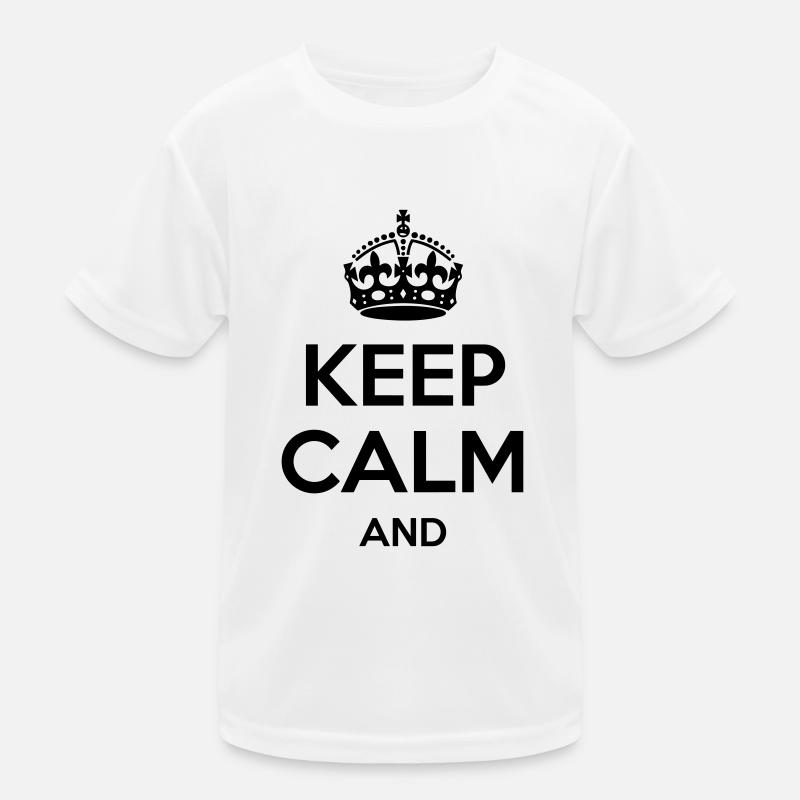 Keep Calm - Kinder Funktions-T-Shirt - Weiß