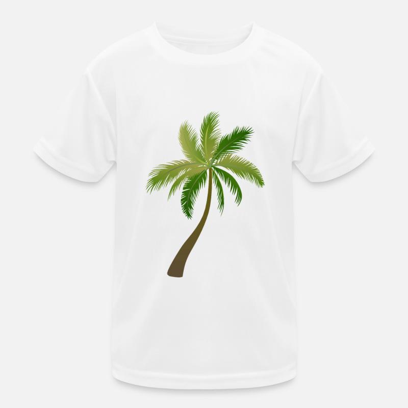 Palmen Baum Palmen - Kinder Funktions-T-Shirt - Weiß