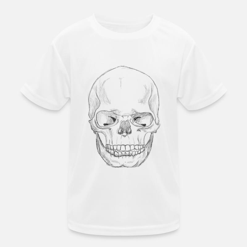 SkullSketchBlack Kids Functional T-Shirt