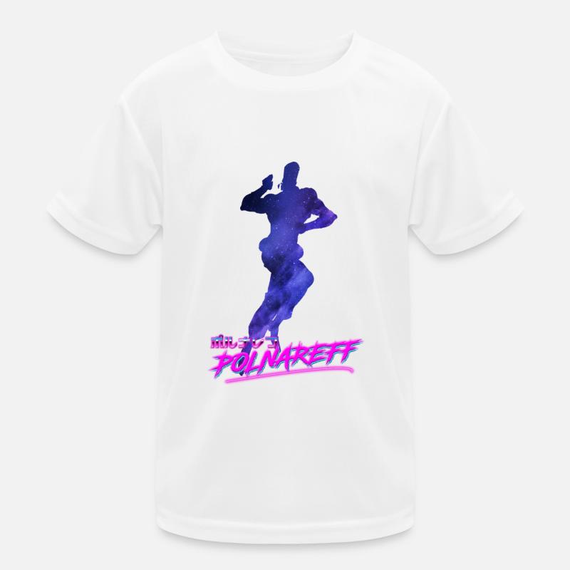 Polnareff Outrun - Kids Functional T-Shirt - white