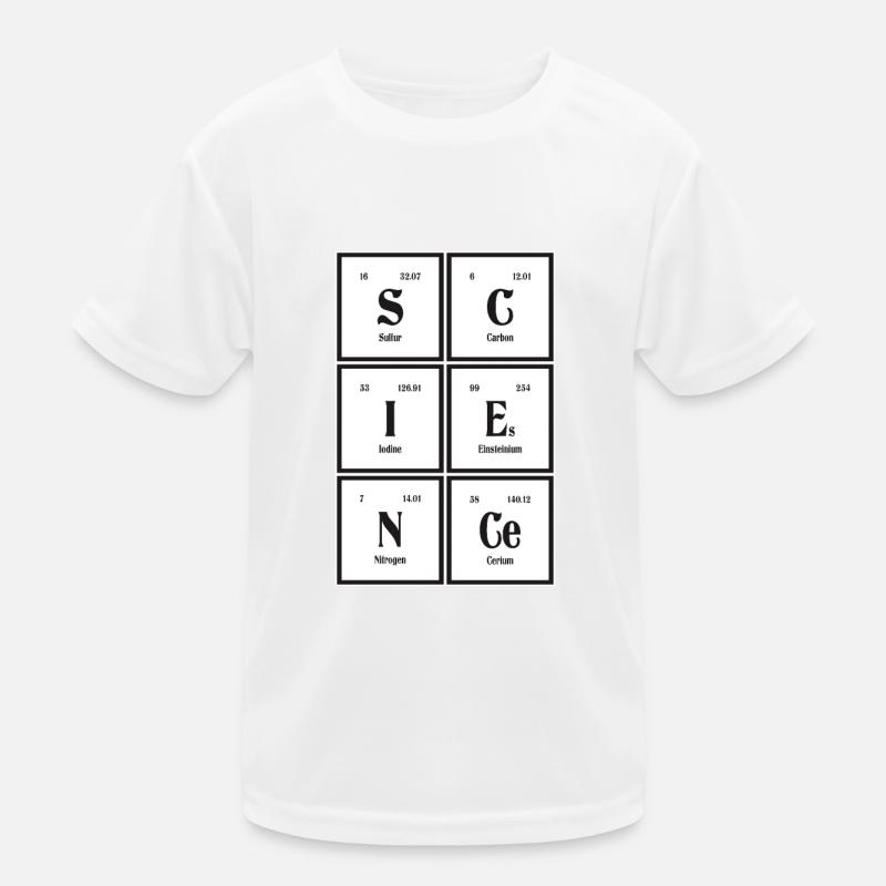 Wissenschaft | Periodensystem der Elemente - Kinder Funktions-T-Shirt - Weiß