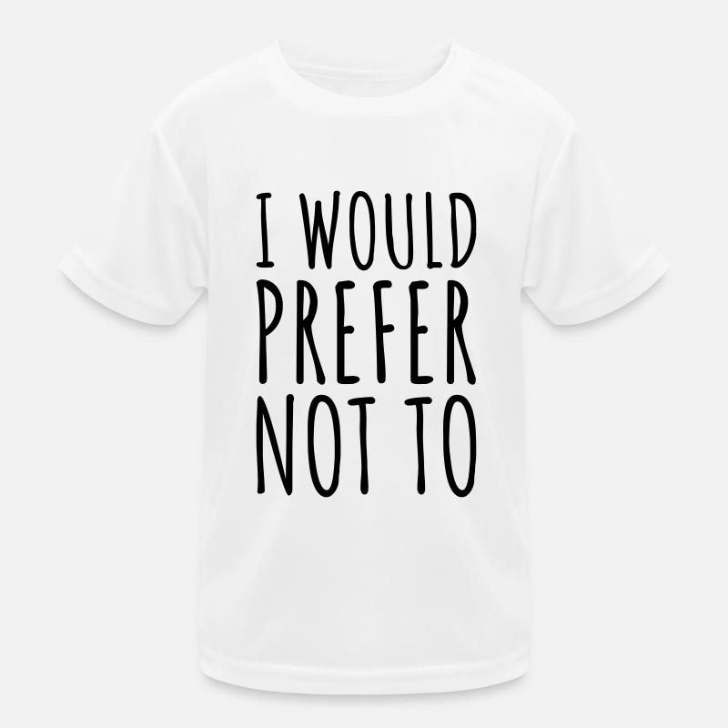 I prefer not to Kids Functional T-Shirt