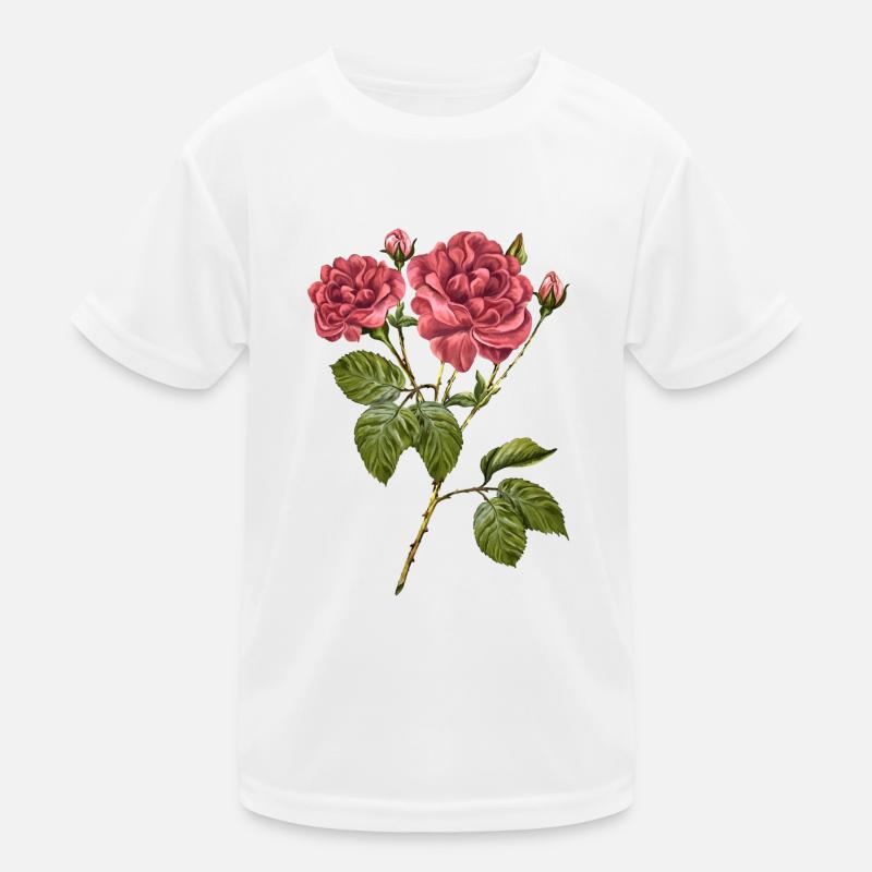 Blumen - Kinder Funktions-T-Shirt - Weiß
