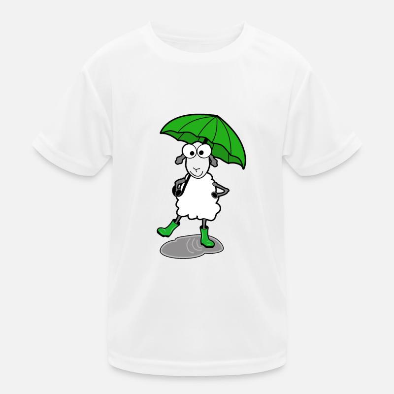 Sheep with rubber boots Kids Functional T-Shirt