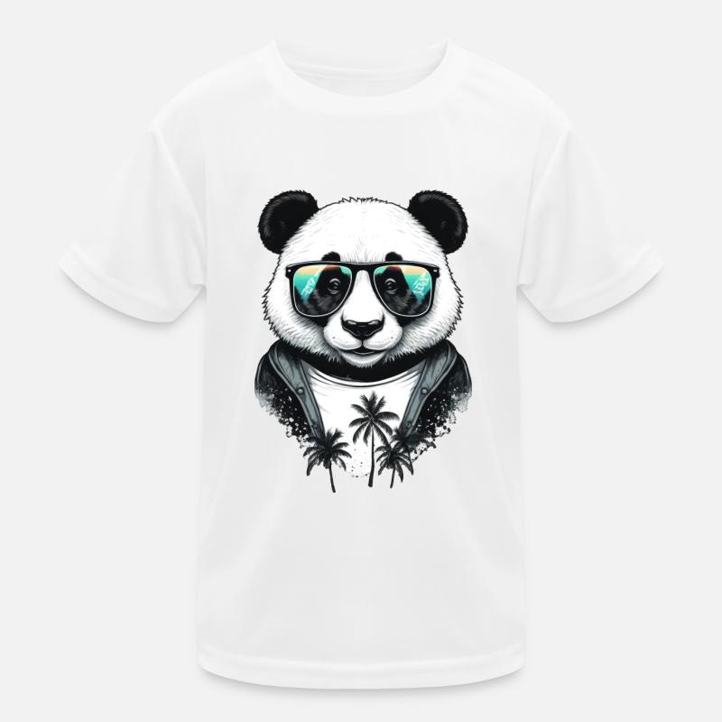 Panda Palms - Panda de plage T-shirt sport Enfant
