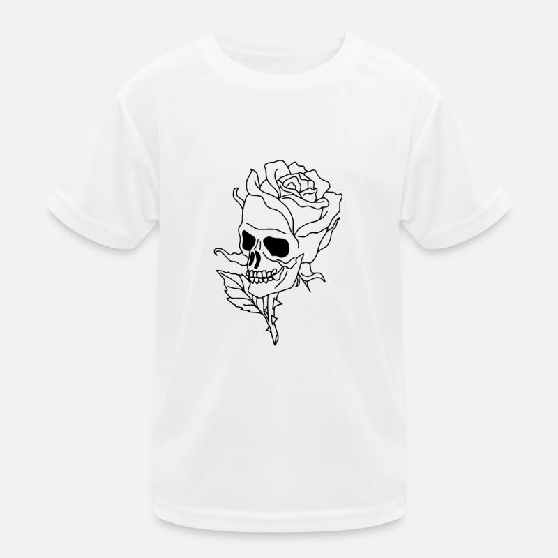 Schädel Kinder Funktions-T-Shirt