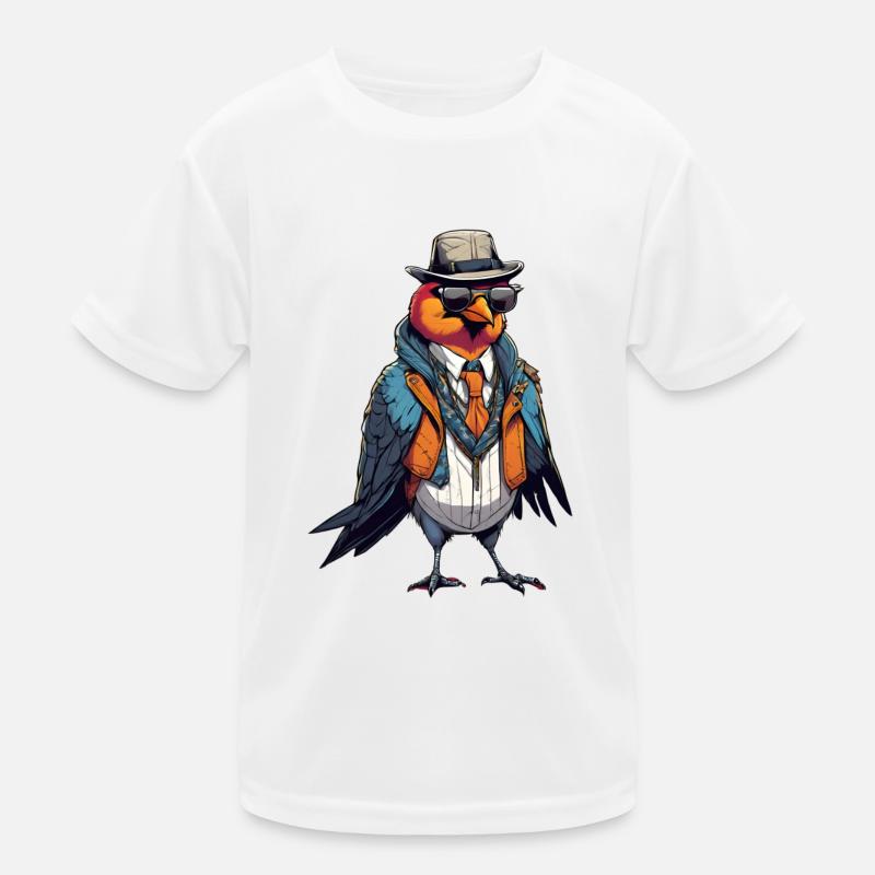 Cooler Vogel Kinder Funktions-T-Shirt