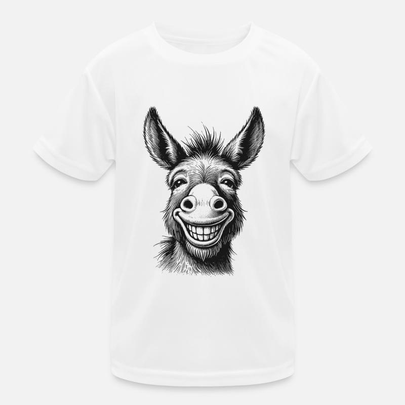 Esel Kinder Funktions-T-Shirt