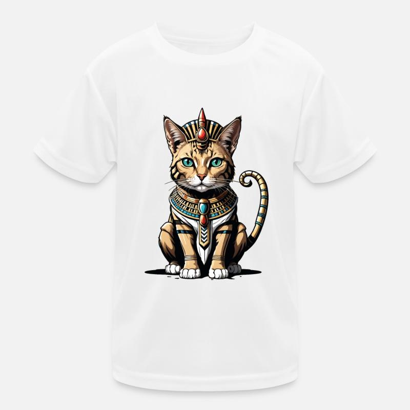 Cat Pharao Katze Ägypten Pyramide Geschenk Kinder Funktions-T-Shirt