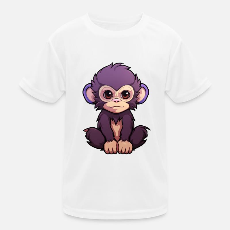 Monkey Kawaii Kids Functional T-Shirt