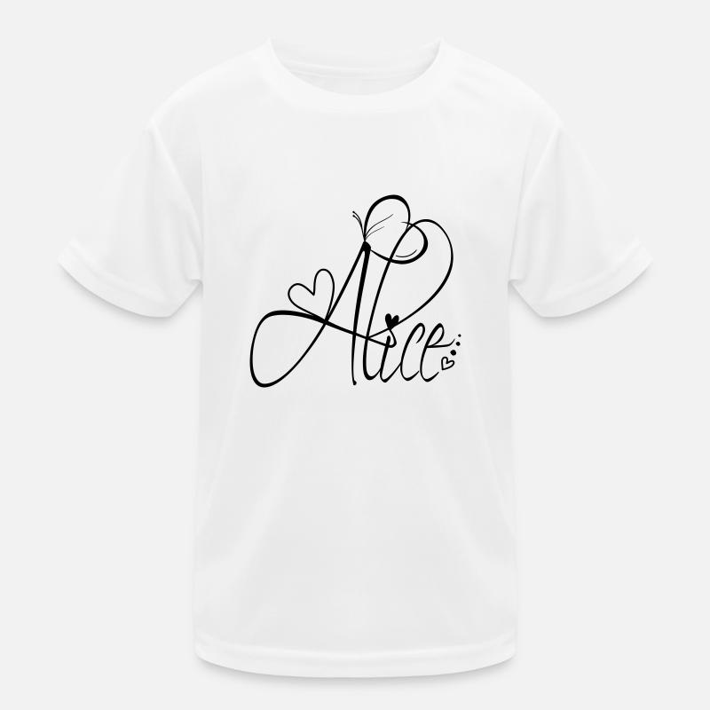 Alice Name Vorname Mädchen Kalligrafie Dekor Kinder Funktions-T-Shirt