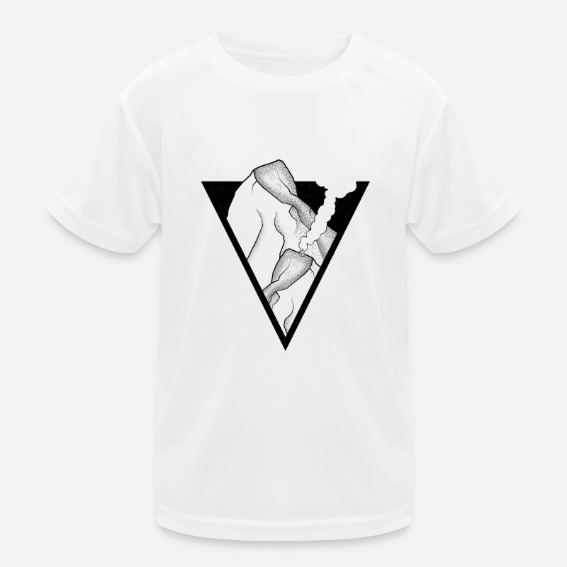 Conception de triangle de montagne - T-shirt sport Enfant - blanc