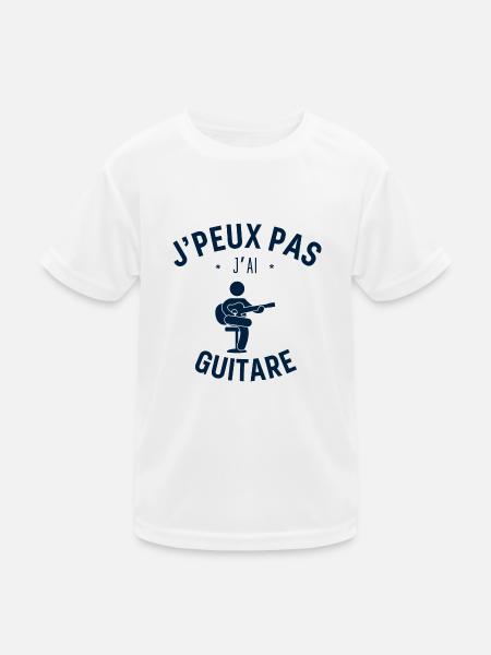 J peux ps j ai Guitare - T-shirt sport Enfant - blanc - Devant