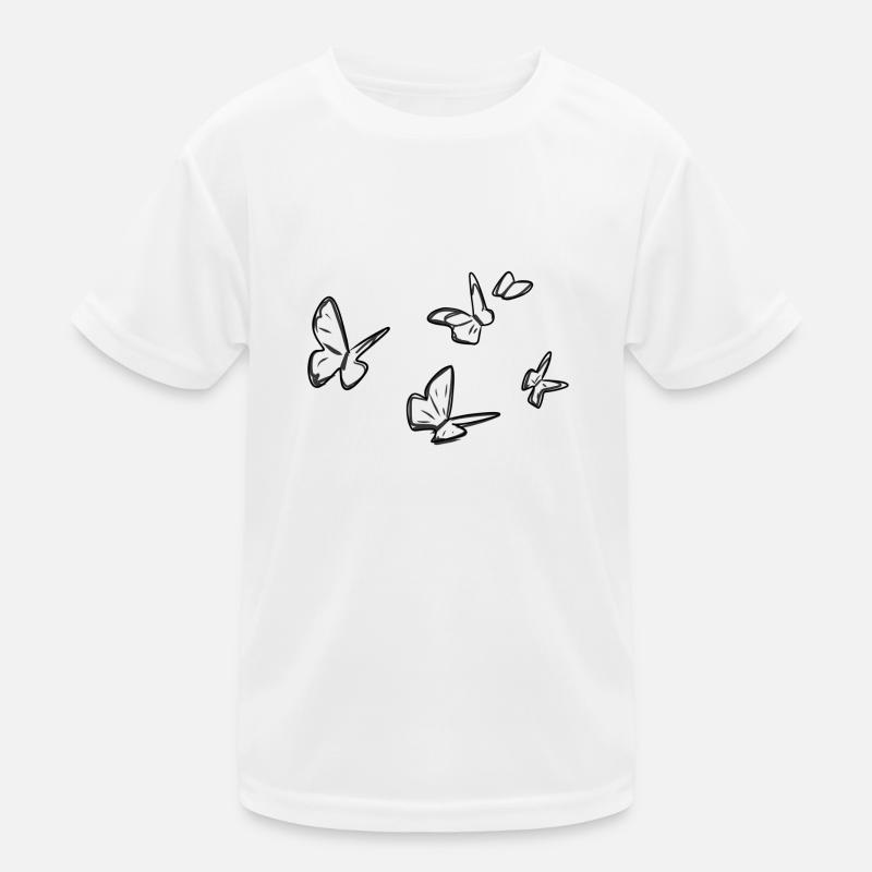 butterflies pattern flying symbol animals Kids Functional T-Shirt