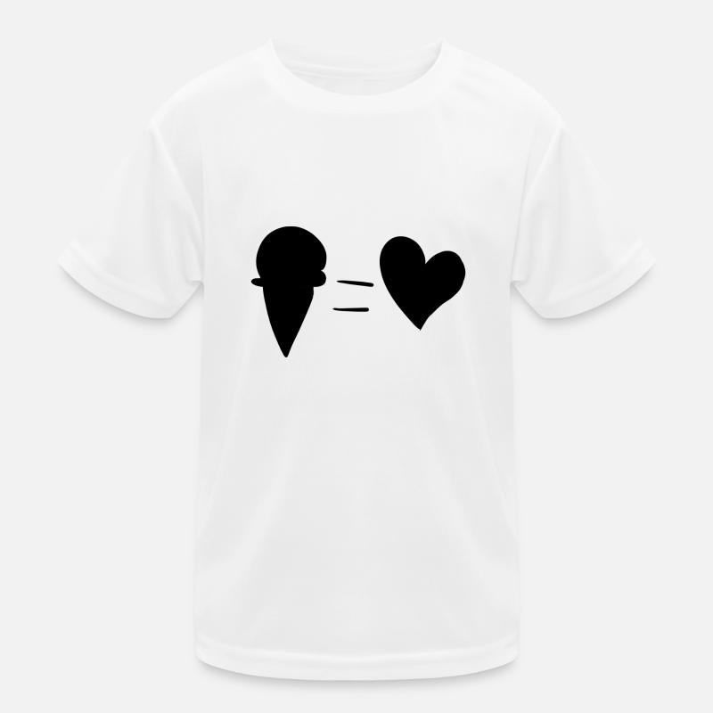 symbole du cœur manger de la crème glacée été T-shirt sport Enfant