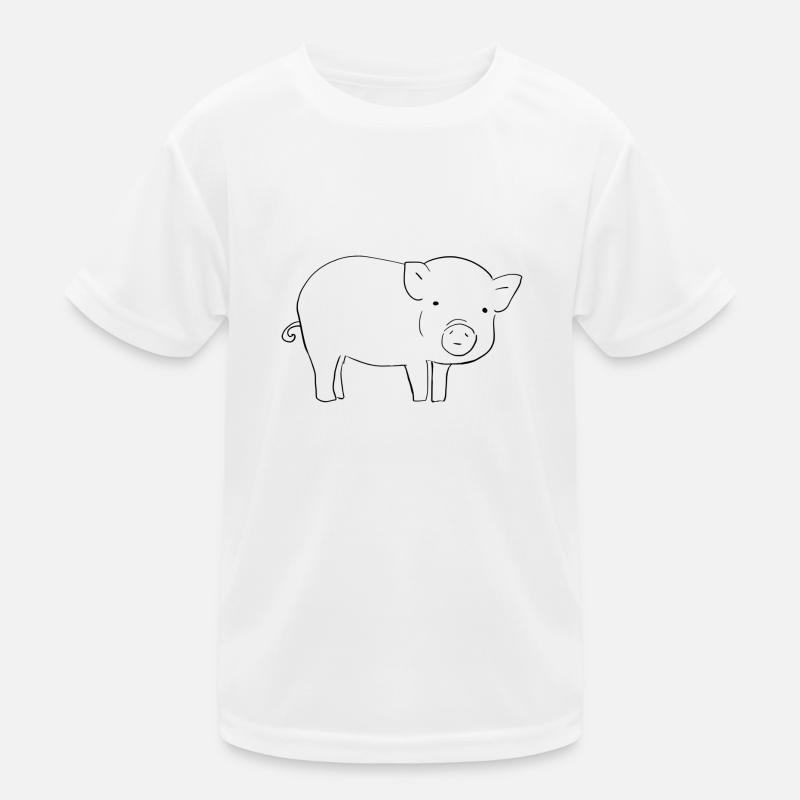 Schwein Symbol Tier Kinder Funktions-T-Shirt