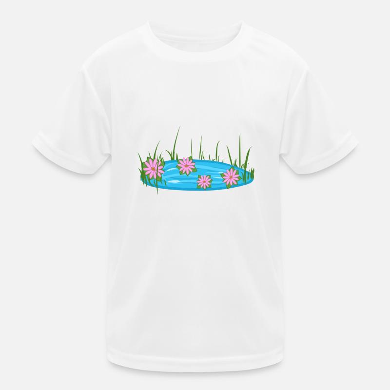 Étang Puddle Nature Fleurs Eau T-shirt sport Enfant
