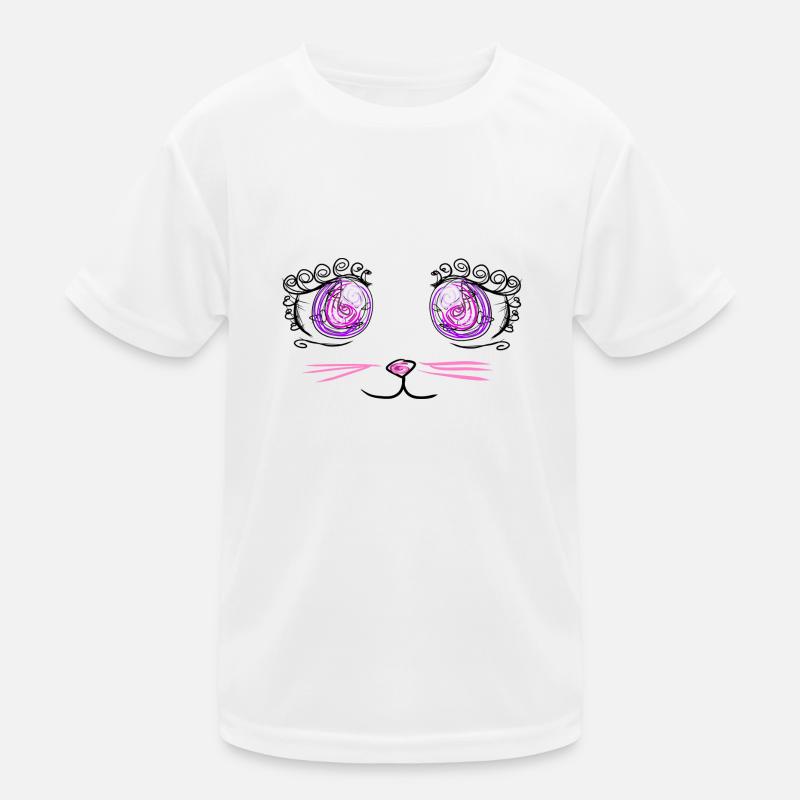 Manga Katze Kinder Funktions-T-Shirt