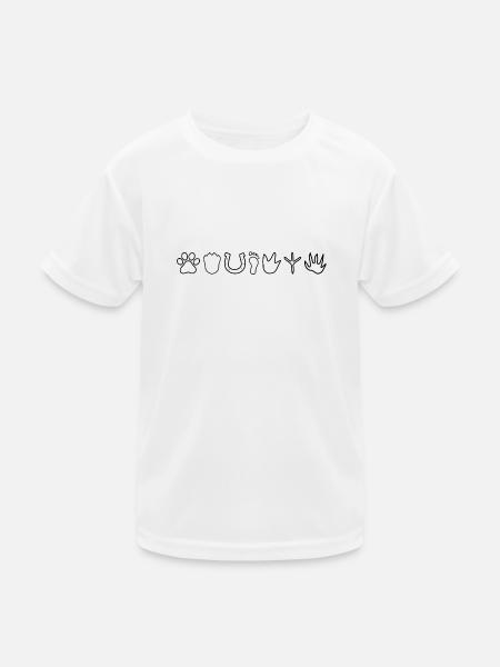 Spuren Band7 LSBT1 - Kinder Funktions-T-Shirt - Weiß - Vorne
