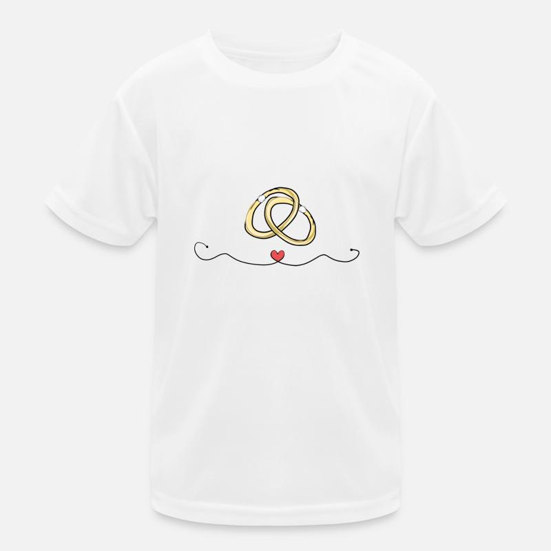 Bagues de mariage Cœur Amour Mariage T-shirt sport Enfant