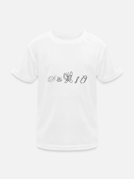Natur Insekt - Kinder Funktions-T-Shirt - Weiß - Vorne