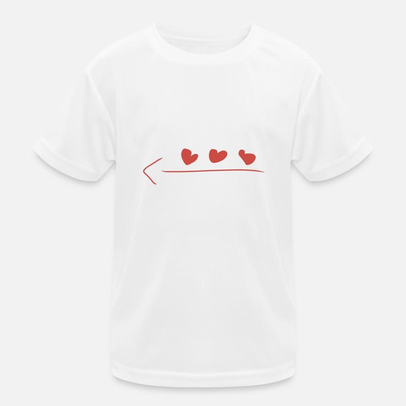 Pfeil drei Herzen Herz rot Kinder Funktions-T-Shirt