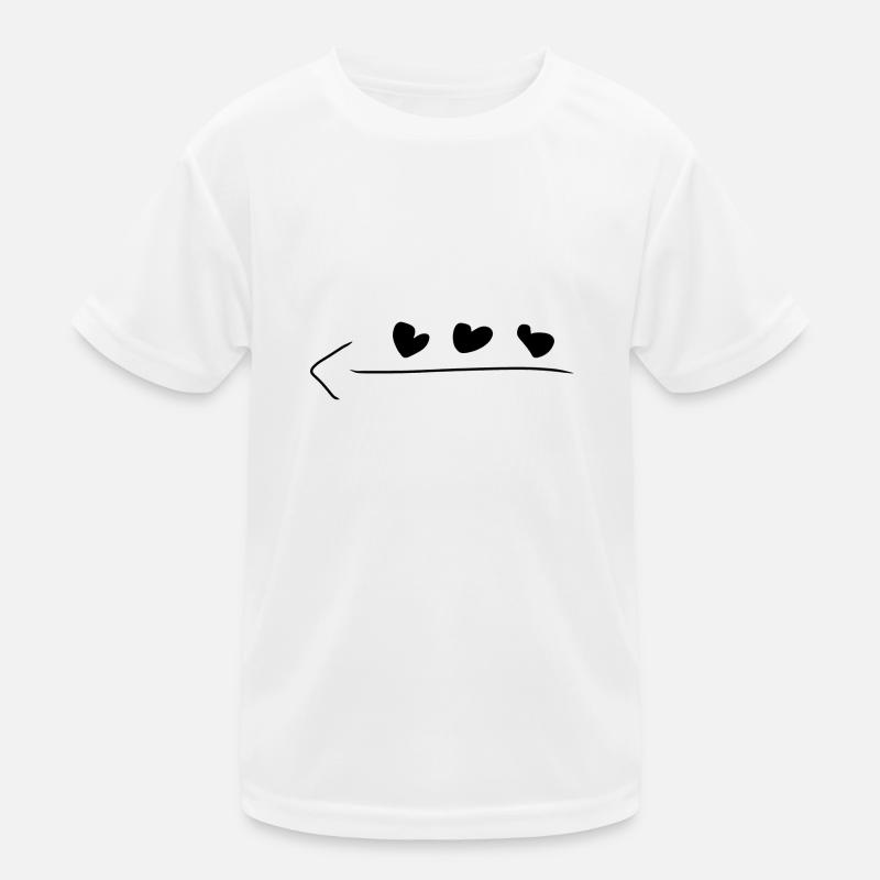 Pfeil drei Herzen Herz rot Kinder Funktions-T-Shirt