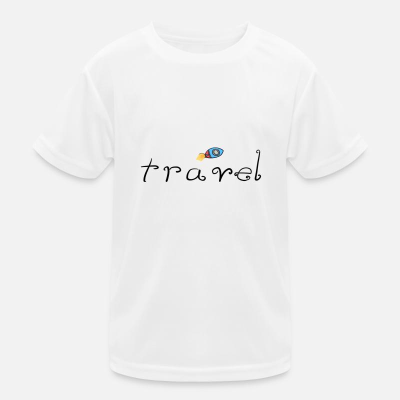 travel rocket fly emigrate Kids Functional T-Shirt