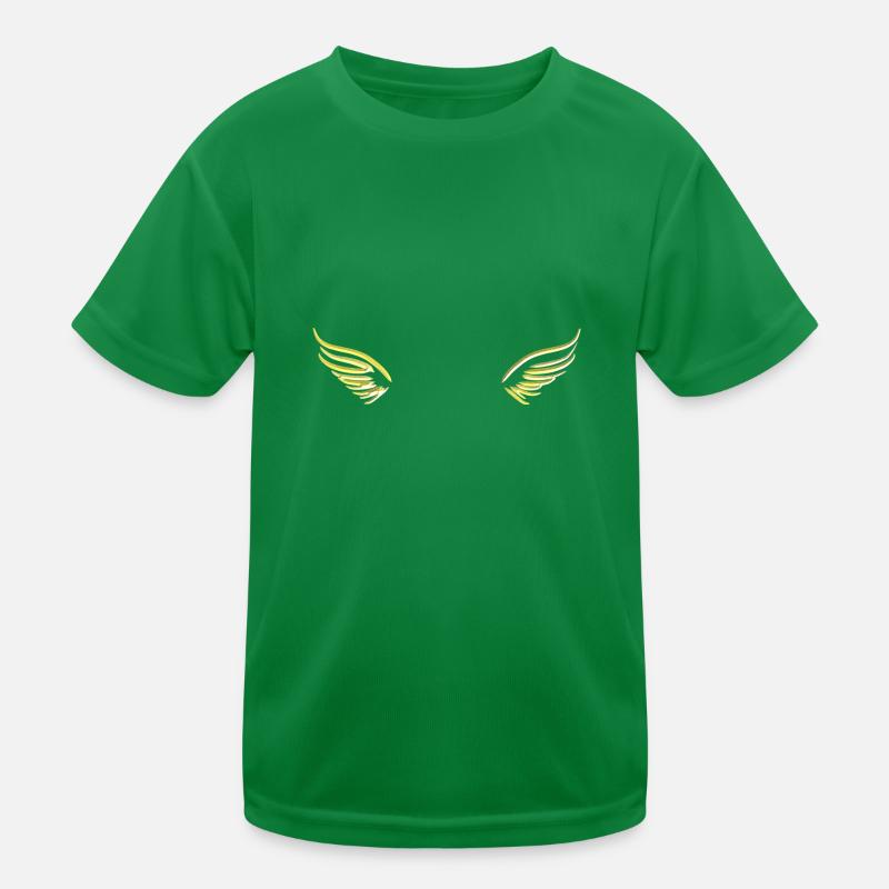 ailes dorées mouches ange paillettes T-shirt sport Enfant