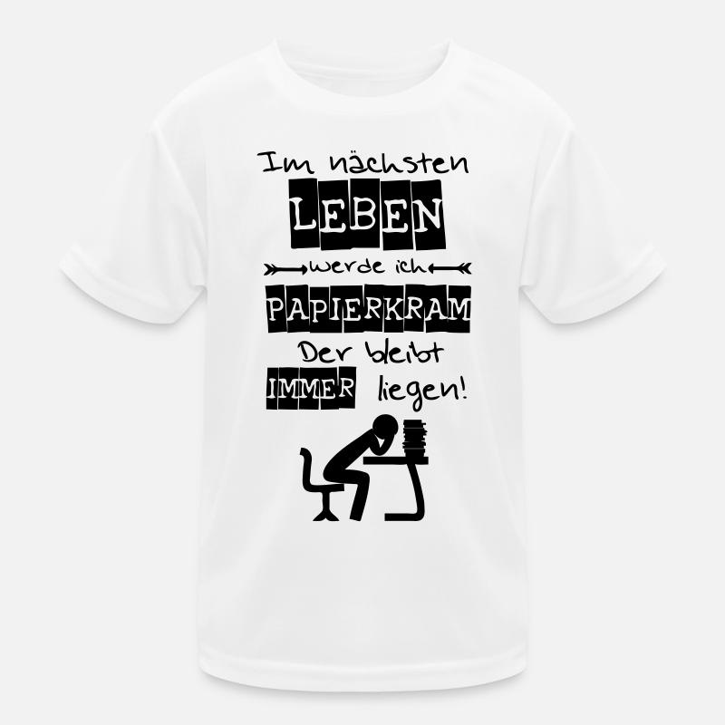 Ich werde Papierkram Spruch Geschenk - Kinder Funktions-T-Shirt - Weiß