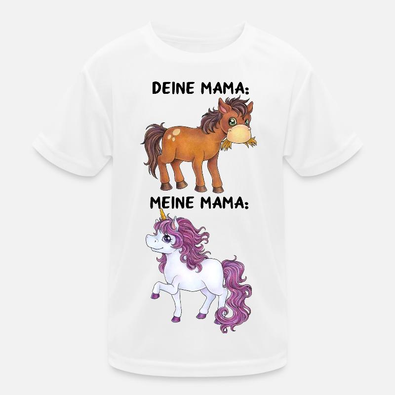 Meine Mama ist ein Einhorn Muttertag Geschenkidee Kinder Funktions-T-Shirt