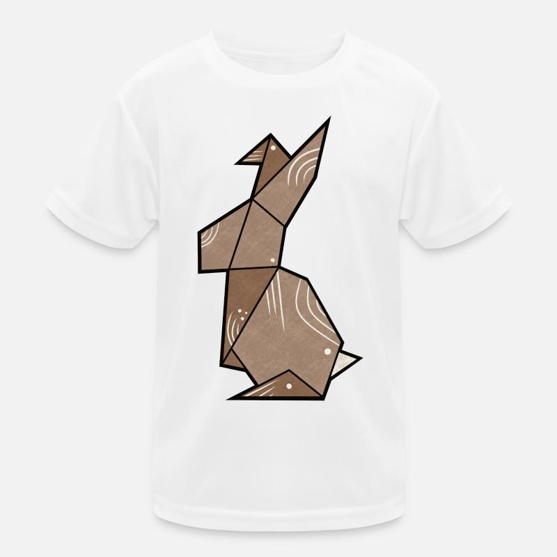 Origami Bunny Plain Kids Functional T-Shirt