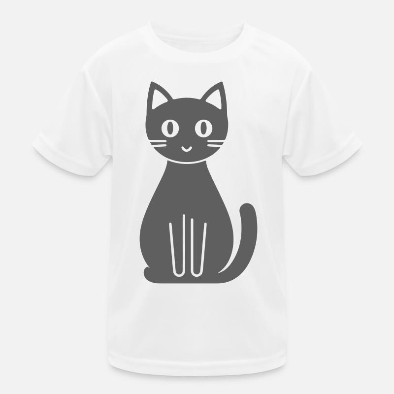 Katze Comic Kinder Funktions-T-Shirt