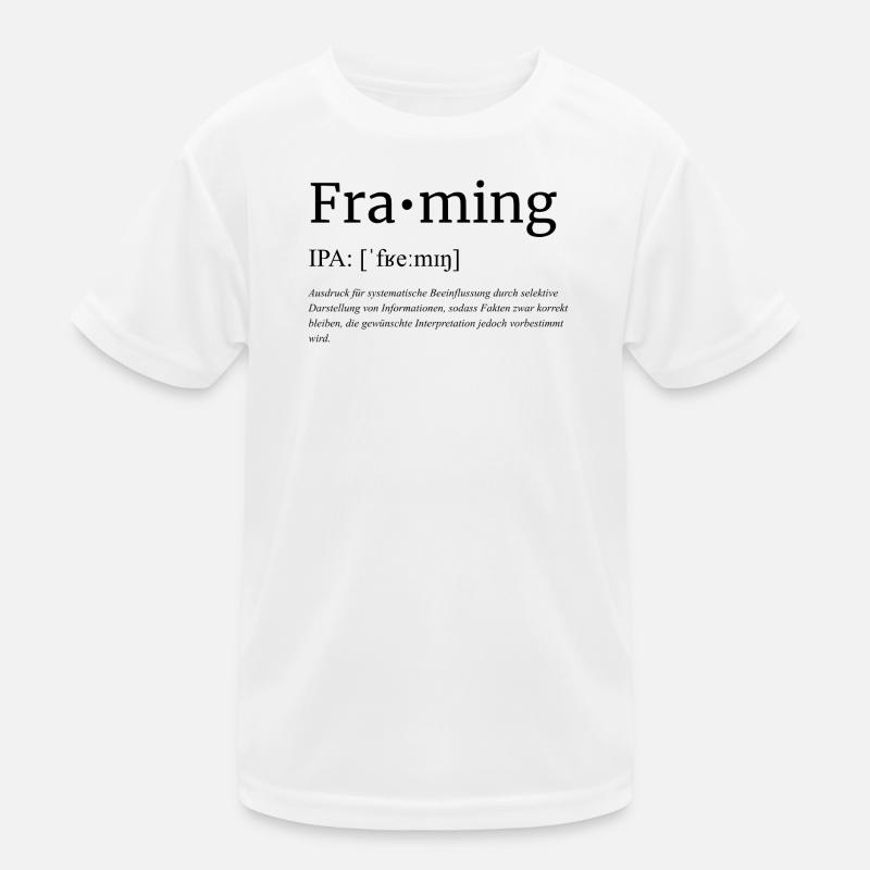 Framing - Kinder Funktions-T-Shirt - Weiß