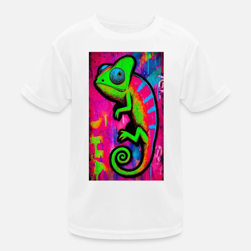Chamäleon Kinder Funktions-T-Shirt