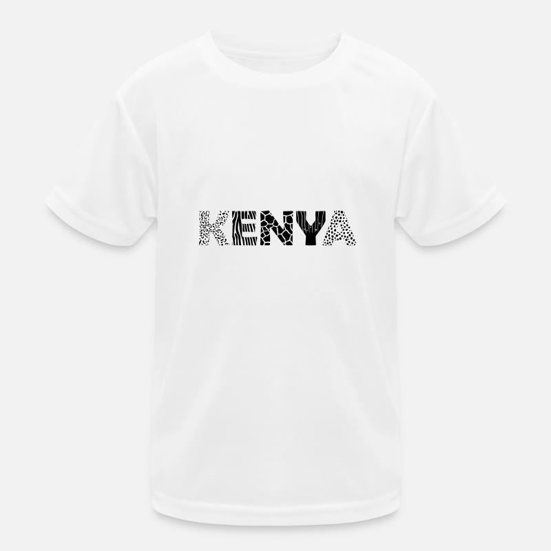 KENYA – Buchstaben mit Tiermuster Kinder Funktions-T-Shirt
