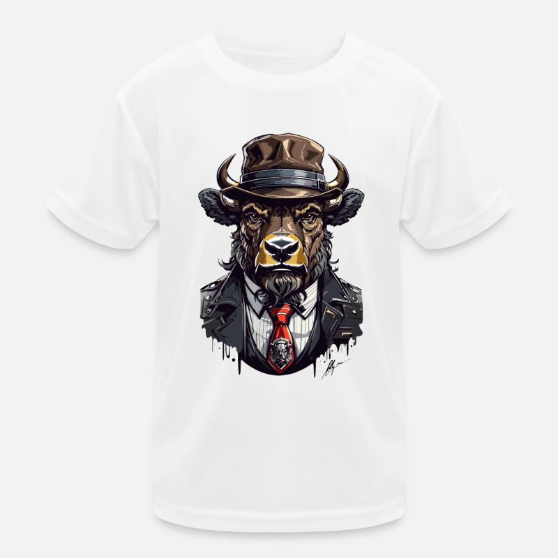 Bison Gangster Old School T-shirt sport Enfant