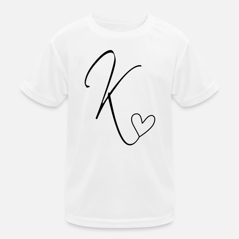 Letter K Letter-K Calligraphy Kids Functional T-Shirt