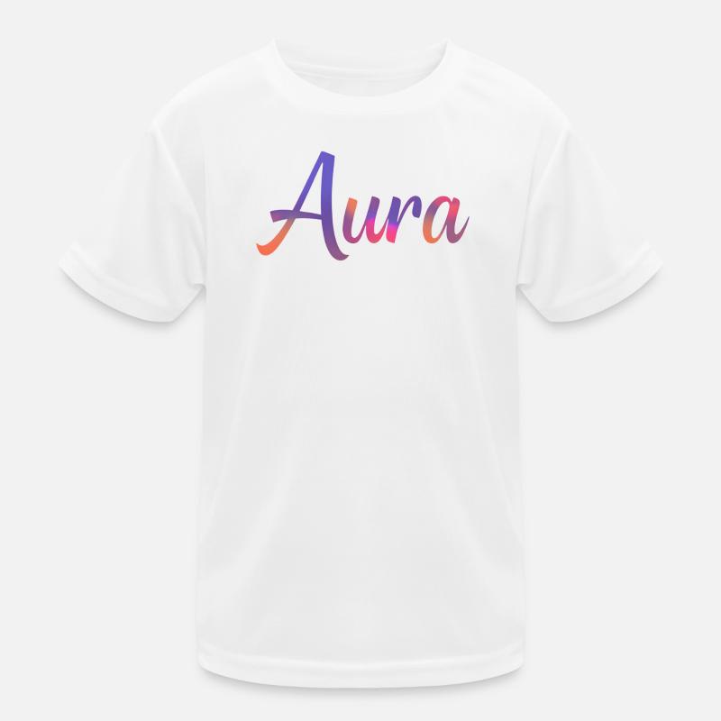 Aura – Modernes, farbenfrohes typografisches Design Kinder Funktions-T-Shirt