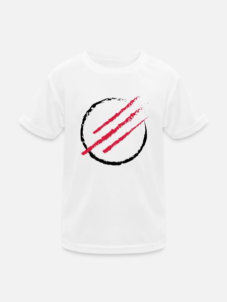 Scratch the Circle - Kinder Funktions-T-Shirt - Weiß - Vorne