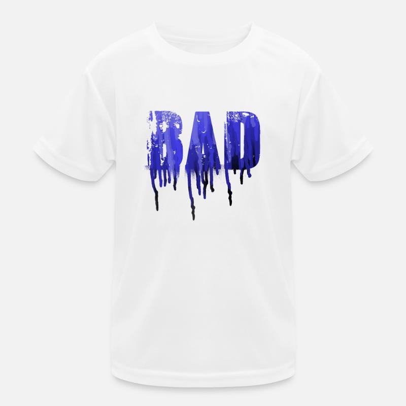 bad ,blue,font,graffiti,typo,stencil Kids Functional T-Shirt