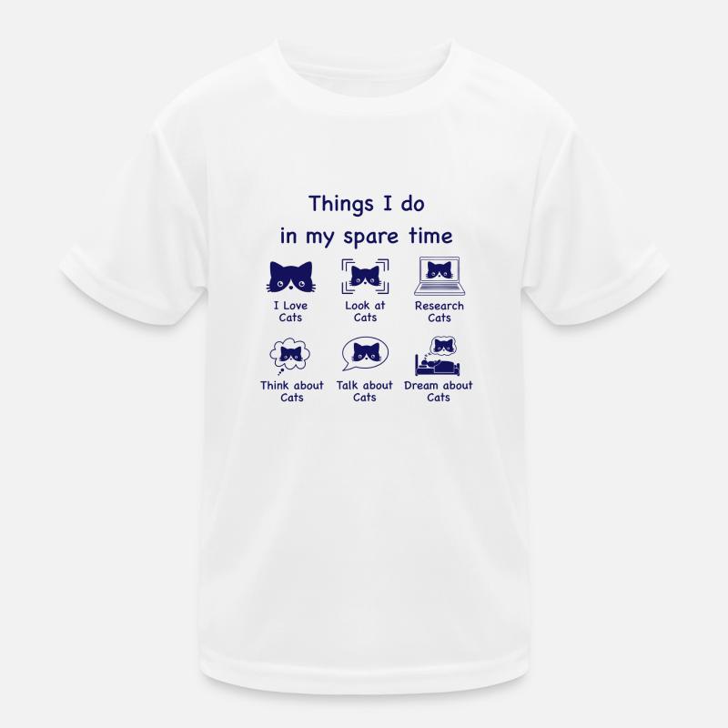 Cats, cats, cats (blue) Kids Functional T-Shirt