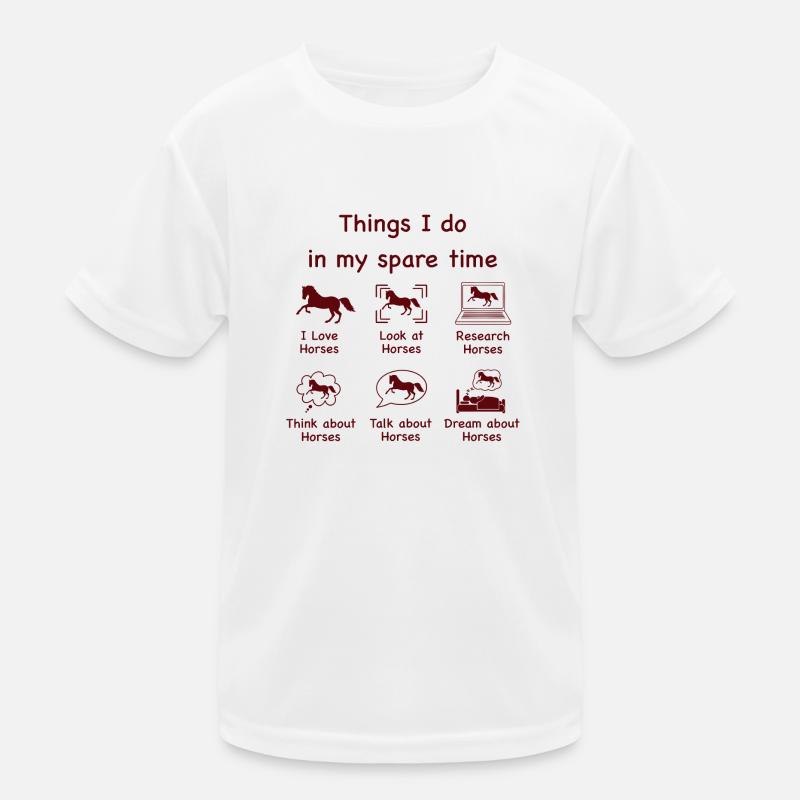 Amateurs de chevaux (marron) T-shirt sport Enfant