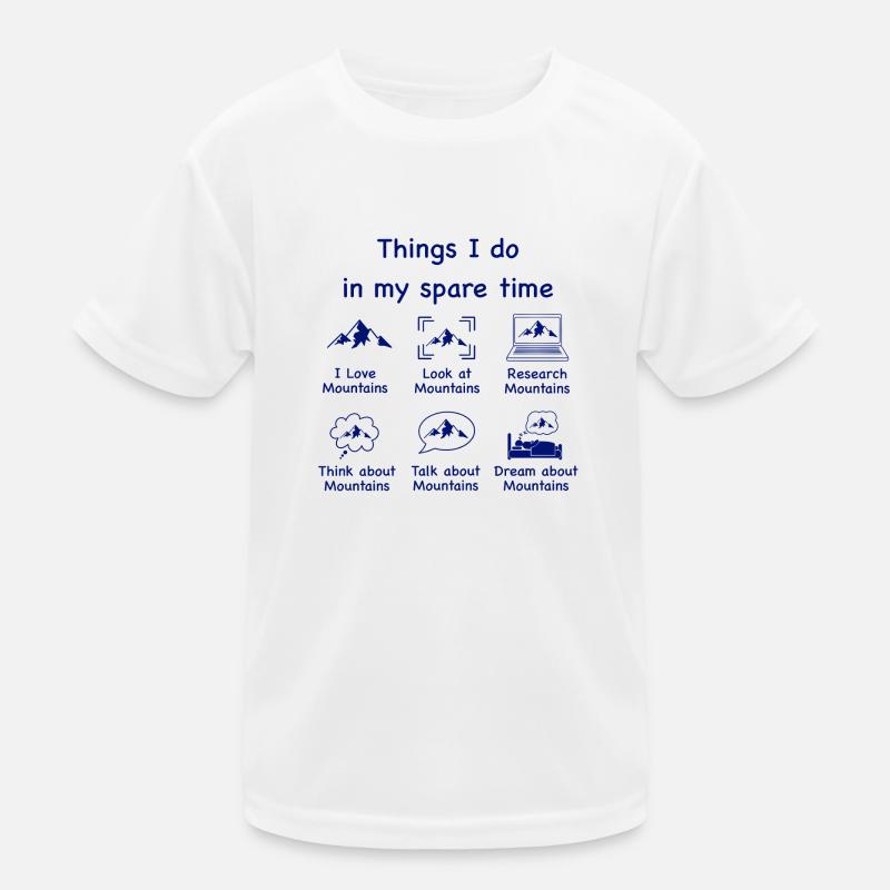 Mountain Lover (Blue) Kids Functional T-Shirt