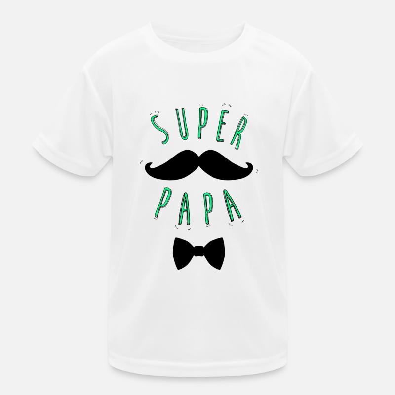 Supervati Schnurrbart Kinder Funktions-T-Shirt