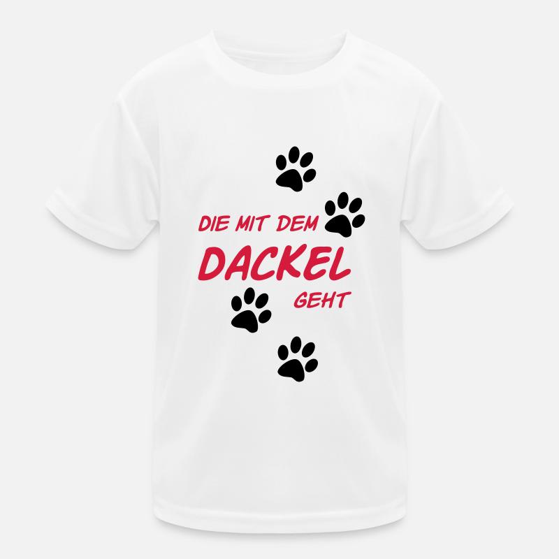 Die mit dem Dackel geht Kinder Funktions-T-Shirt