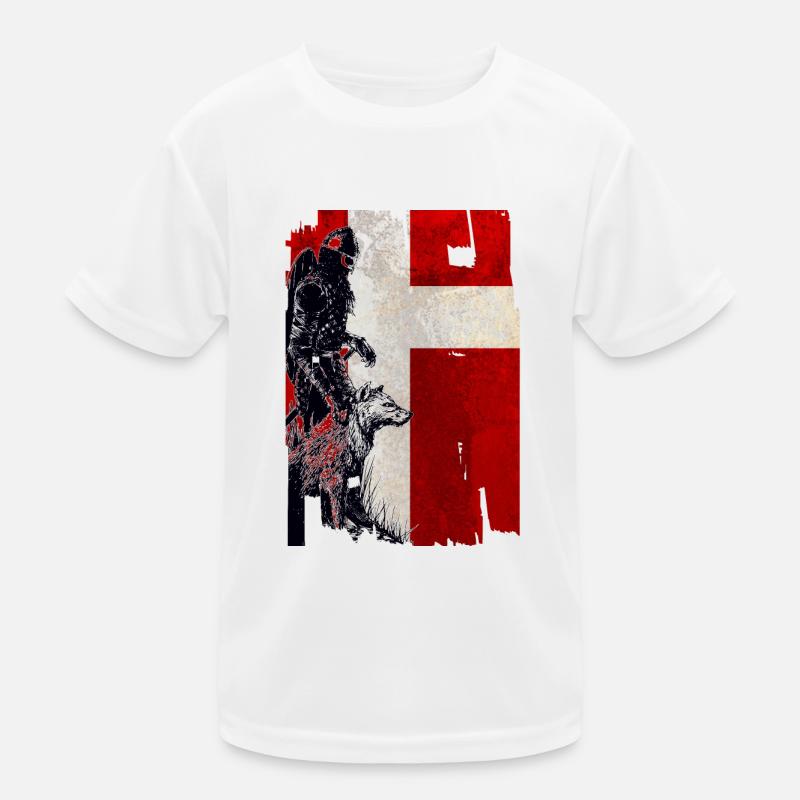 Viking Wolf Danemark T-shirt sport Enfant