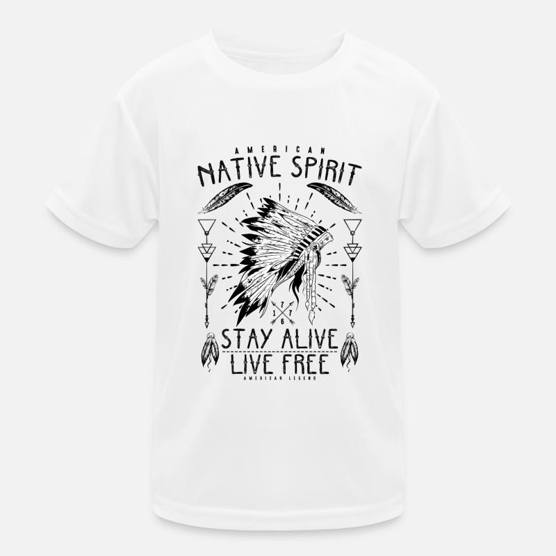 Native American - Indianer Kinder Funktions-T-Shirt