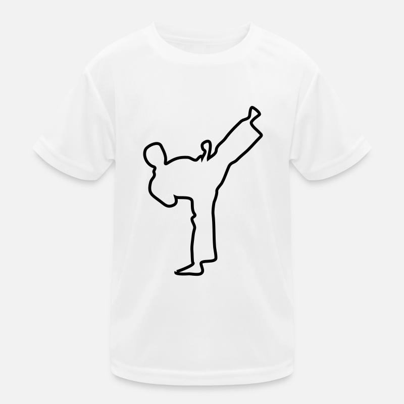 karate - Kinder Funktions-T-Shirt - Weiß