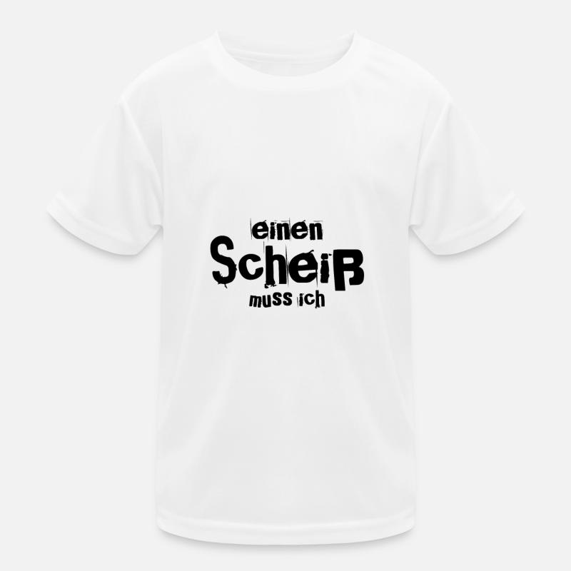 einen Scheiß muss ich - Kinder Funktions-T-Shirt - Weiß